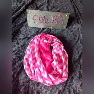EUC Rue21 Pink White Infinity Scarf O/S